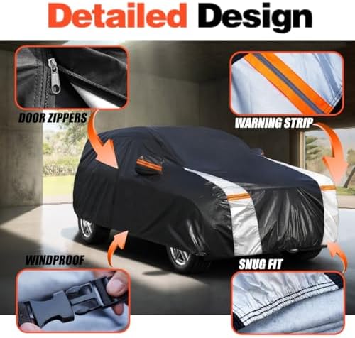 Subaru Forester Car Cover 100% Waterproof All Weather, Gift with Towel, Full Exterior SUV Car Cover Custom Fit 1997-2026 Subaru Forester, Outdoor Car Covers Rain Sun UV Protection with Door Zipper.