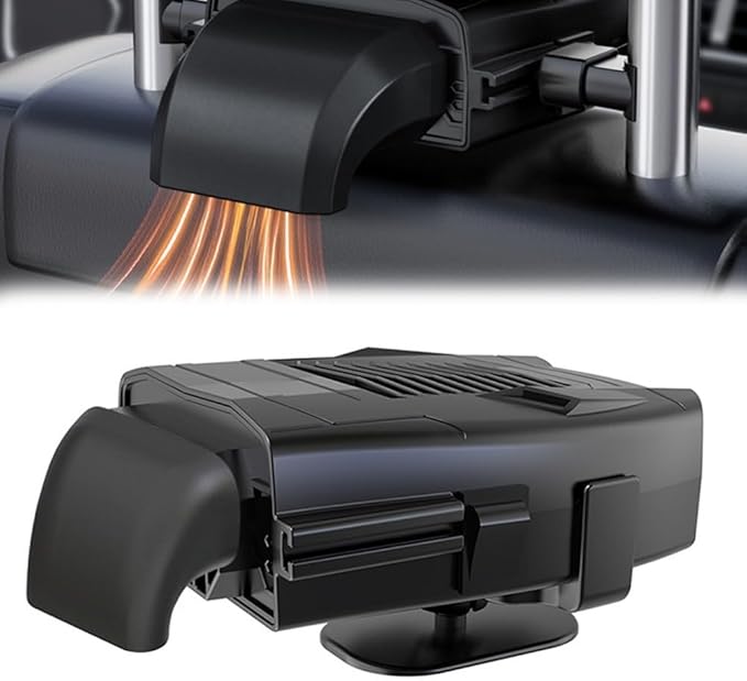 Portable 150W Car Heater and Cooling Fan for Window Defrosting, 12V Electric Heater Defroster with Compact Design for SUV Car Interior Heating and Cooling