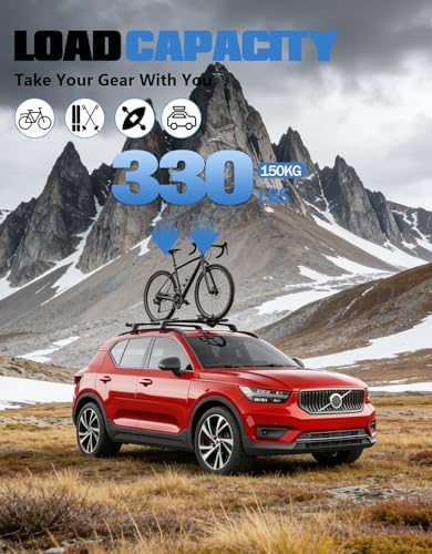 FengYu 330lbs Lockable Roof Rack Cross Bars for 2018-2026 Volvo XC-40 XC40