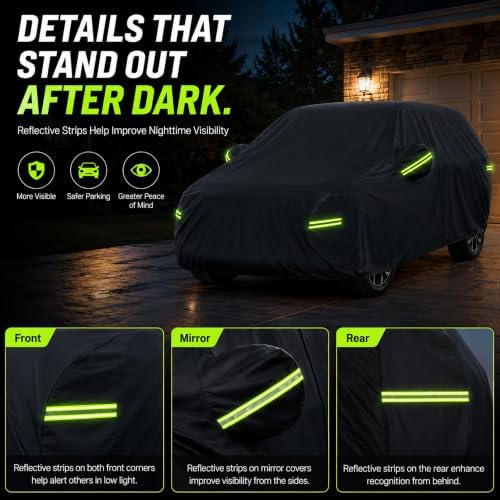 SUV Car Cover for Honda CRV, Waterproof with Door Zipper