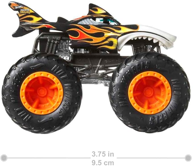 Hot Wheels Monster Trucks 4-Pack, Set of 4 1:64 Scale Toy Vehicles with Giant Wheels (Styles May Vary)