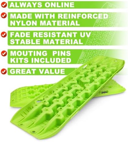 X-BULL New Recovery Traction Tracks Sand Mud Snow Track Tire Ladder 4WD (Peak Green,3gen)