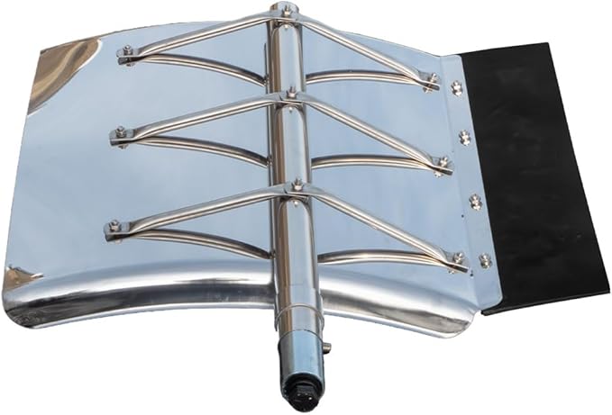 Mytee Products 24" x 24" Stainless Steel Full-Brace Quarter Fender Set for 18-Wheelers & Semi Trailers – Left & Right Pair, Polished Finish with Mounting Kit & Support Rods