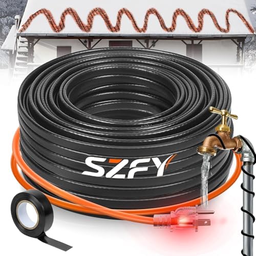 3FT Heat Tape for Water Pipes, -40°F Deicing Cable,120V 5W/FT