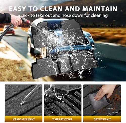 Powerty Floor Mats for 2022-2025 2026 Hyundai Tucson Gas Car Mats Accessories, All Weather 3D TPE Anti-Slip Trunk Cargo Liner Seat Back Covers Protectors Full Set Car Accessories