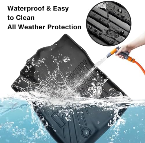 Powerty Floor Mats for 2023-2025 2026 Kia NIRO & Hybrid & HEV (NOT for EV & PHEV) All Weather 3D TPE Anti-Slip Car Liners for 1st & 2nd Row Accessories