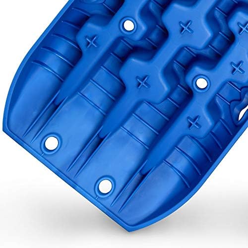 X-BULL New Recovery Traction Tracks Sand Mud Snow Track Tire Ladder 4WD (Blue, 3gen), Bag+Hardware+Tracks