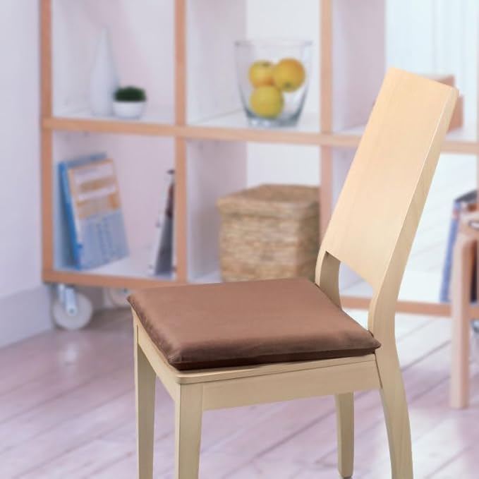 Augld Square Chair Seat Cushion Memory Foam Chair Cushion for Kitchen, Dining,Office or Car 16x16 in Grey