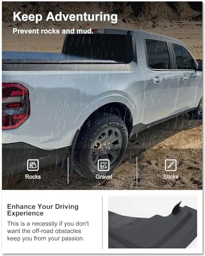 Kiwi Master No Drill Mud Flaps for 2022-2026 Ford Maverick