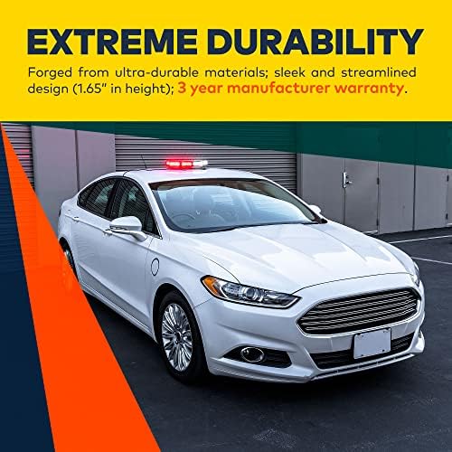 LAMPHUS NanoFlare 17 Inch 56W Blue White LED Strobe Light Bar For Trucks