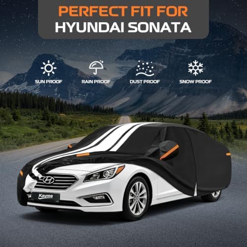 Kayme Heavy Duty Car Cover for Hyundai Sonata (1993-2026) Waterproof