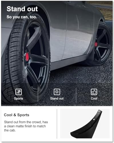 Kiwi Master Mud Flaps for 2015-2023 Dodge Challenger