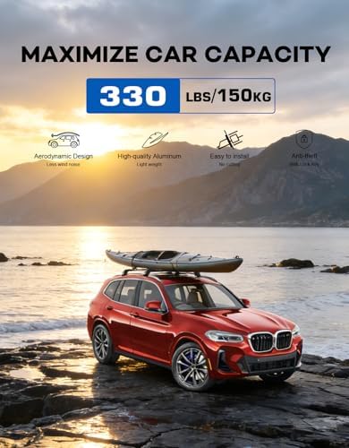 Wonderdriver 330lbs Roof Rack Cross Bars for BMW X3 G01 2018-2026