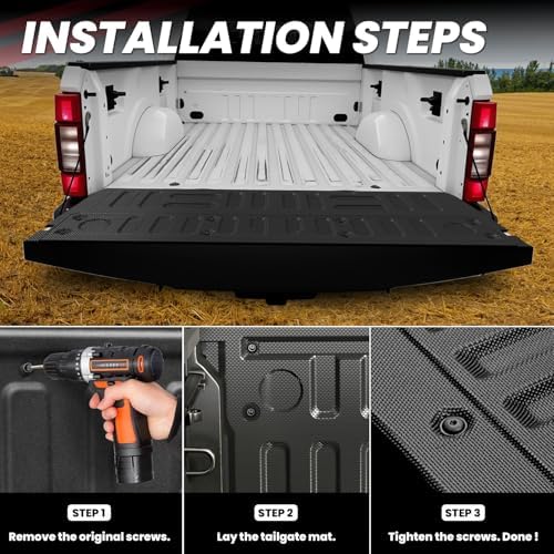 LASFIT Tailgate Mat for 2022 2021-2017 Ford Super Duty F250 F350 F450