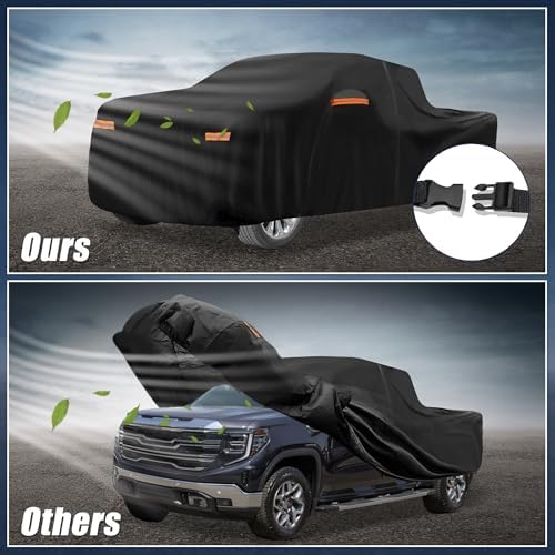 X AUTOHAUX 210D-PU Car Cover for GMC for Sierra Crew Cab 6.6FT