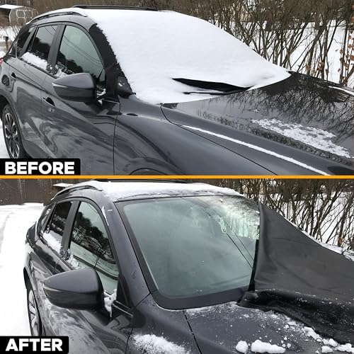 EcoNour Windshield Cover for Ice and Snow, Car Front Window Snow Cover