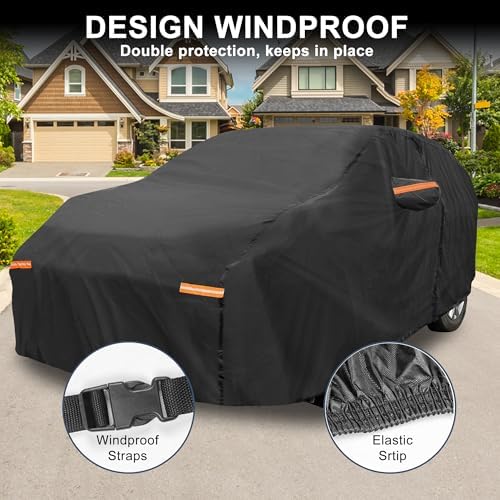 X AUTOHAUX Waterproof Full Car Cover for Toyota Sienna 210D-PU w/Zipper