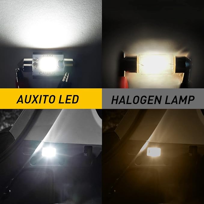 AUXITO 578 LED Bulbs Canbus Error Free 211-2 212-2 41MM 42MM Festoon LED Bulbs for Dome Light Interior Car License Plate Map Door Courtesy Marker Lights, Xenon White