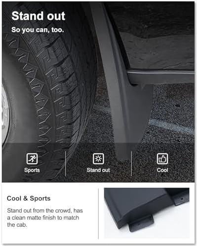 Kiwi Master No Drill Mud Flaps for 2015-2020 Ford F-150 Without Fender