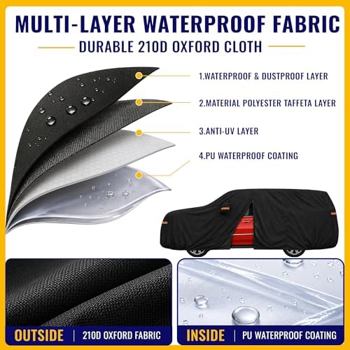 X AUTOHAUX Outdoor Full Car Cover Waterproof for Cadillac Escalade 2015-24