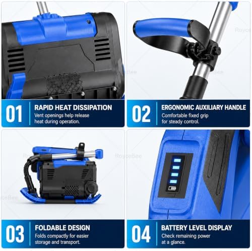 Battery Powered Snow Shovel, Brushless Motor, 30cm Clearing Width