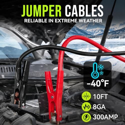 Winter Car Emergency Safety Kit Bag with Jumper Cables, Snow Shovel for Car