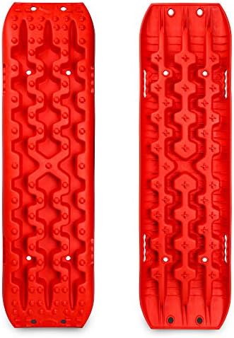X-BULL New Recovery Traction Tracks Sand Mud Snow Track Tire Ladder 4WD (Red,3gen)