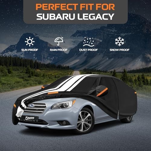 Kayme Heavy Duty Car Cover for Subaru Legacy Sedan (1989-2026) Waterproof