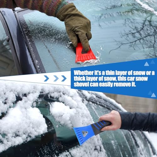 Frienda 4 Pcs Ice Scraper for Car Windshield Snow Frost Removal