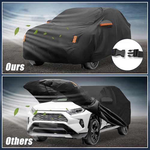 X AUTOHAUX Waterproof Full Car Cover for Toyota RAV4 2012-2022 210D-PU