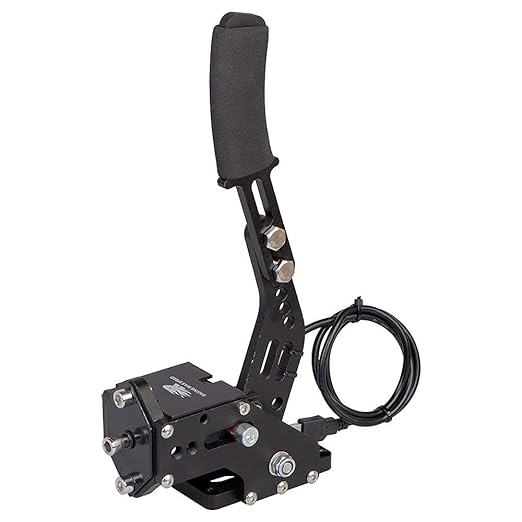 CNRAQR PC Racing Game USB Handbrake for 16Bit SIM for Racing Games, Compatible with G27 G29 G923 T500 T300 Simulate Linear Handbrake(Only PC System)