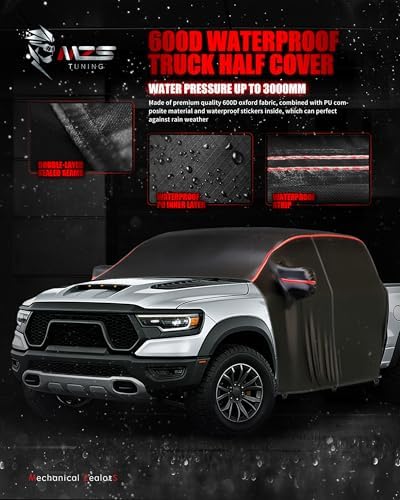 MZS 600D Waterproof Cab Cover for RAM 1500 2500 3500 Crew Cab 2010-2023