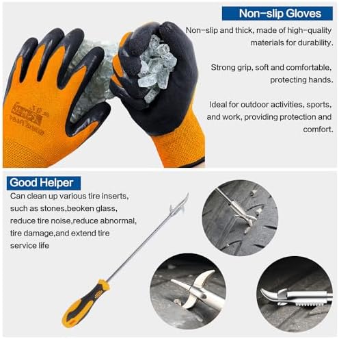 Emergency Snow Chains, Tire Chains with Thickened Manganese Steel for Car Truck SUV in Ice, Sand and Mud(8 Packs, Tire Width 195-235mm)