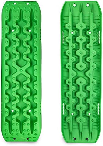 X-BULL New Recovery Traction Tracks Sand Mud Snow Track Tire Ladder 4WD (Green,3gen), Bag+Hardware+Tracks