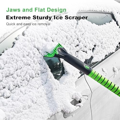 SEAAES 56 Inch Truck Snow Brush Scraper Long Handle Snow Broom for SUV