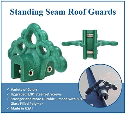 Plastic Roof Ice Guard Snow Guard Snow Stops for Standing Seam Metal Roofing - Multi-Color/Multi-Pack Listing (5, Grey)