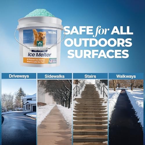 Pet Safe Ice Melt for Concrete, 18 lb Snow Salt, Sidewalk & Driveway Salt