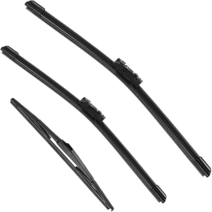 3 Pack Windshield Wiper Blades Compatible with Mazda CX-5 2017-2025 and CX-9 2016-2023, Front and Rear, 24" 18" 14"