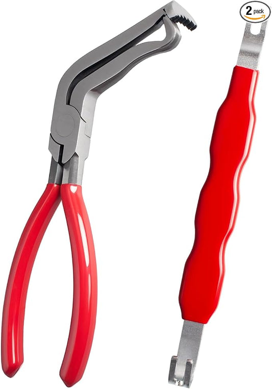 2 PCS Electrical Disconnect Pliers for Cars, 60 Degree Automotive Electrical Connector Pliers and Electrical Connector Separator Tool