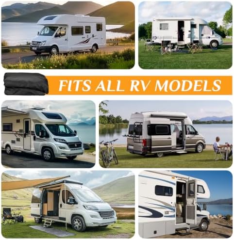 2026 Upgraded Heavy Duty RV Roof Cover,3000PA Waterproof Camper Top Cover with 16 Adjustable Buckles & 16 Reflective Reinforcement,16ft to 44ft for Travel Trailer Pop-Up Camper
