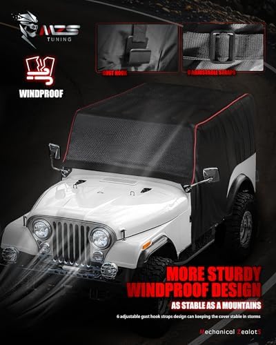 MZS 600D Waterproof Outdoor Cab Cover for CJ7 CJ-7 1976-1986