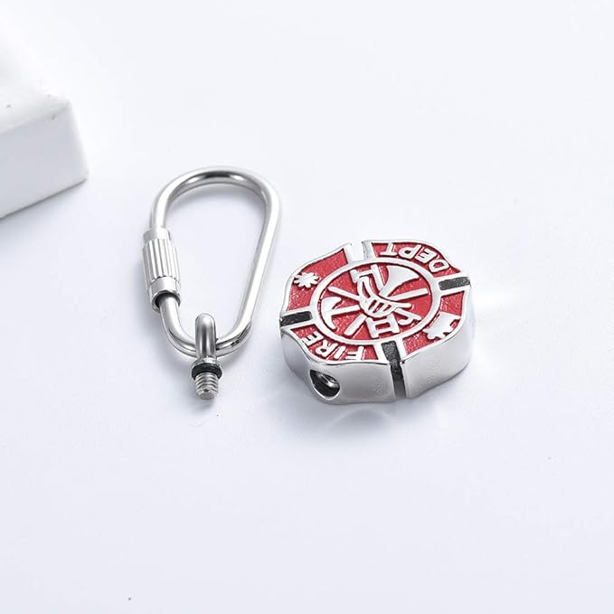 Imrsanl Truck/Excavator Urn Keychain for Ashes for Men Cremation Jewelry Urn Key Chain for Ashes Pendant Key Ring for Human