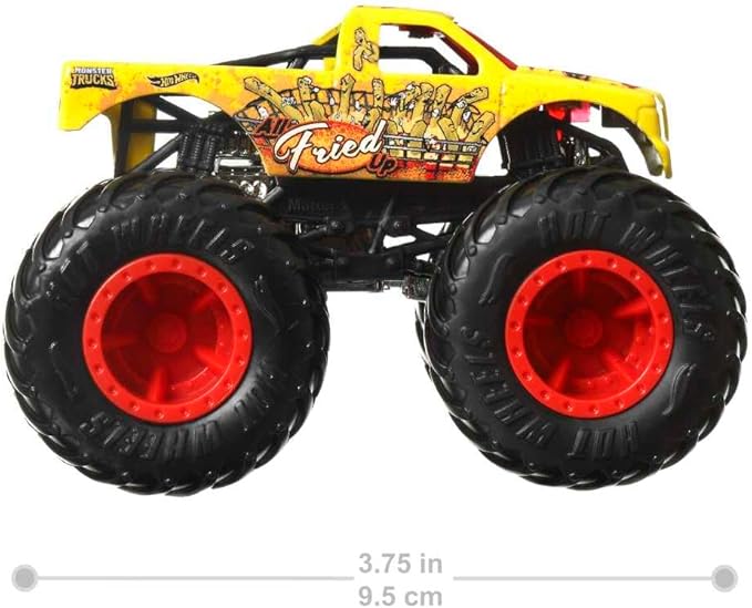 Hot Wheels Monster Trucks 4-Pack, Set of 4 1:64 Scale Toy Vehicles with Giant Wheels (Styles May Vary)