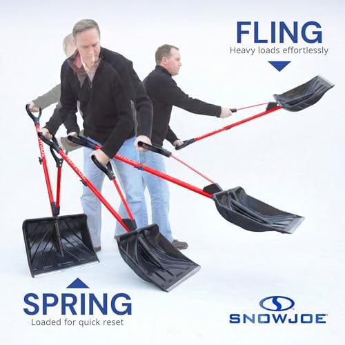 Snow Joe Snow Shovel with 18-Inch Blade and Assist Handle, SJ-SHLV01-RED
