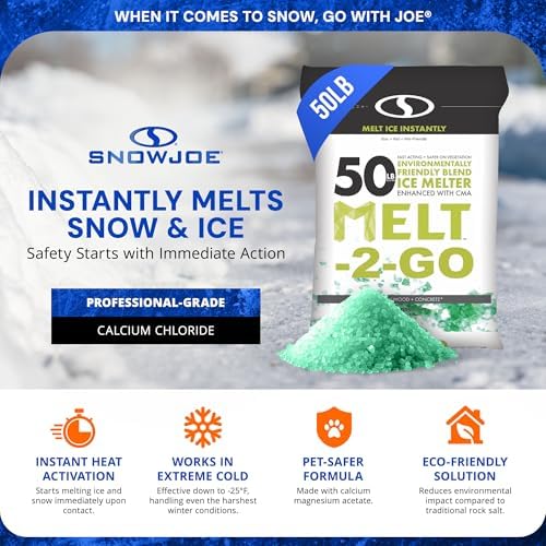 Snow Joe Premium Enviro Blend Ice Melt & Deicer, Safer for Concrete, 50 lb