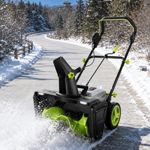 Snow Removal Machine, 3500W, 20 Inch Clearing Path for Driveways
