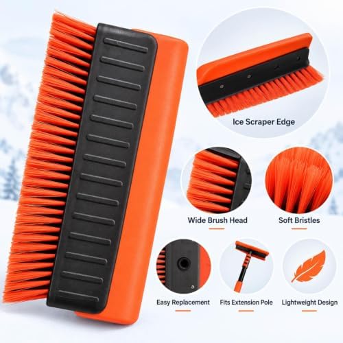 2027 Snow Rake Roof Snow Removal Tool, Light Snow Roof Rake for Cars
