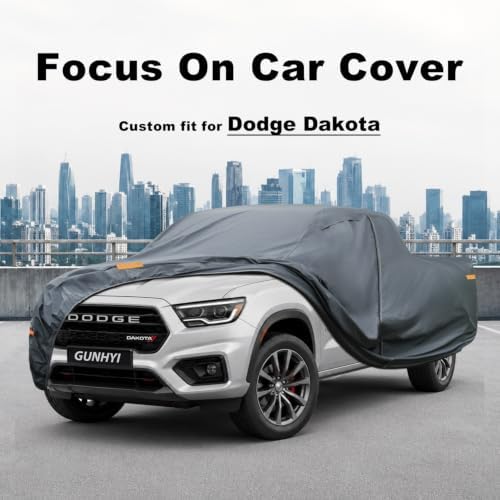 GUNHYI Premium Truck Cover Custom Fit Dodge Dakota, 16 Layers Heavy Duty Truck Cover Waterproof All Weather with Zipper Door for Sun Rain Snow Dust Uv Protection