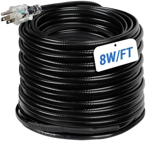 152FT Heat Tape for Roof and Gutters, 8 Watts/ft Roof Heat Cable