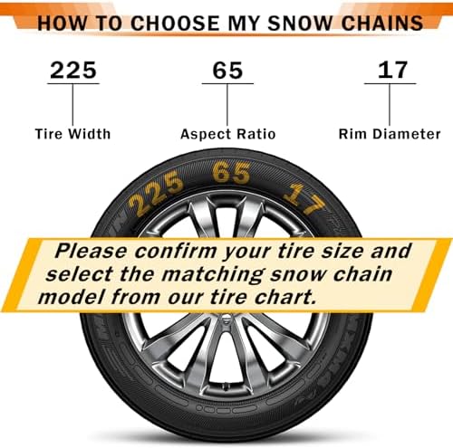 Coco Bird Heavy Duty AutoFixing Snow Chains Tire Chains for Light Truck, SUV & Pickup, Self-Tightening Design for Easy Installation, Titanium Alloy for Superior Durability,Set of 2(HRV-270,Auto-Trac)